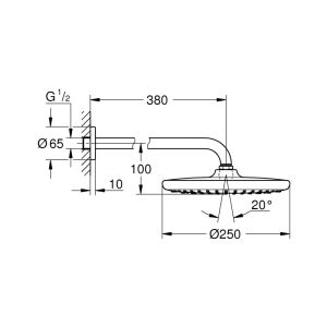 Верхний душ GROHE Tempesta 26668000 хром