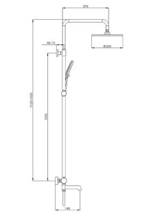 Душевая стойка Raglo R20.24 хром Душевая стойка Raglo R20.24 хром