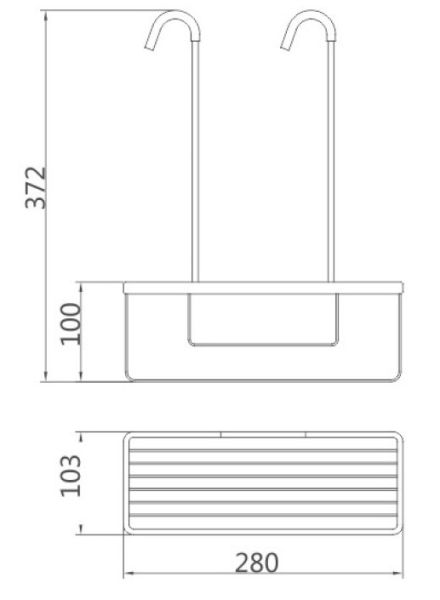 Полка металлическая Haiba HB339 хром