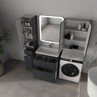 Тумба под раковину Style Line Атлантика Люкс Плюс СС-00002595 70 см графит