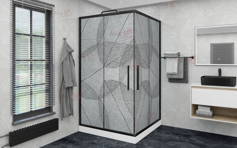 Душевой уголок AvaCan KB 100-110 MT чёрный Душевой уголок AvaCan KB 100-110 MT чёрный