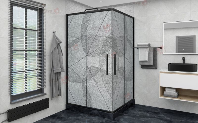 Душевой уголок AvaCan KB 100-110 MT чёрный Душевой уголок AvaCan KB 100-110 MT чёрный