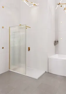 Душевое ограждение Good Door WALK IN SP-120-W-BG матовое золото