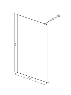 Душевое ограждение Good Door WALK IN SP-120-W-BG матовое золото