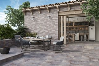 Ступень с носиком угловая Ceramika Paradyz Виано серая 51449, 33x33