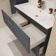 Тумба с раковиной подвесная Terminus (100см) Victoria VIC101002703101O, серый шёлк