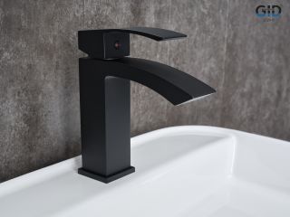 Смеситель для раковины Gid Victoria L120-BM-K L120BMK черный матовый Смеситель для раковины Gid Victoria L120-BM-K L120BMK черный матовый