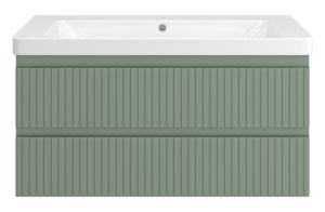 Подвесная тумба под раковину Brevita Victory VIC-09105-0802Я 105см зелёный