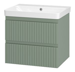 Подвесная тумба под раковину Brevita Victory VIC-09060-0802Я 60см зелёный