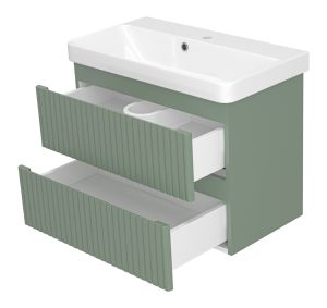Подвесная тумба под раковину Brevita Victory VIC-09070-0802Я 70см зелёный