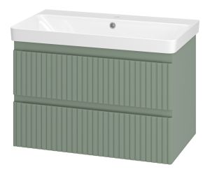 Подвесная тумба под раковину Brevita Victory VIC-09080-0802Я 80см зелёный