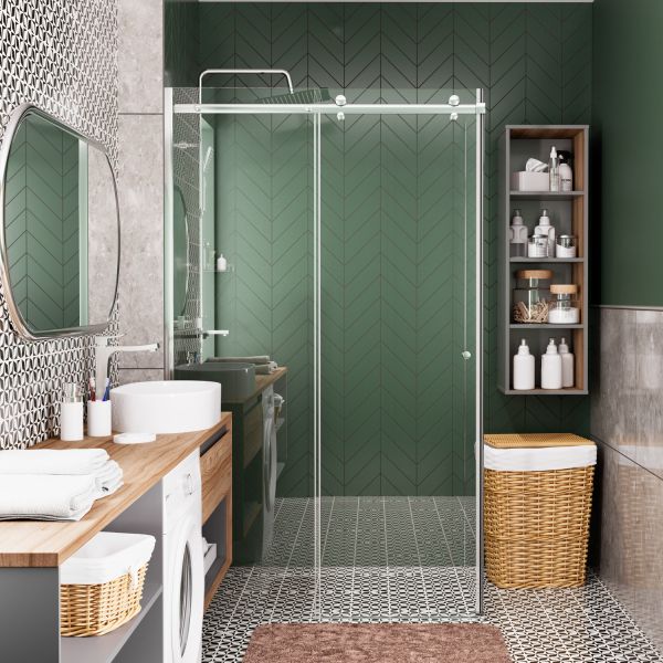 Душевой уголок Wasserkraft Vils 110x80см серебристый 56R14