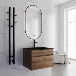 Полотенцесушитель электрический Vincea VTD-1D2BE 25х130, черный, таймер