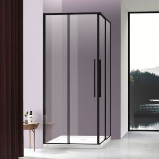 Душевой уголок Vincea Slim-N VSS-4SN900CLB 90x90, профиль черный