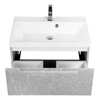База под раковину BelBagno подвесная с двумя выкатными ящиками, Toros Bianco, 700x450x570, VITTORIA-700-2C-SO-TB-P белый мрамор