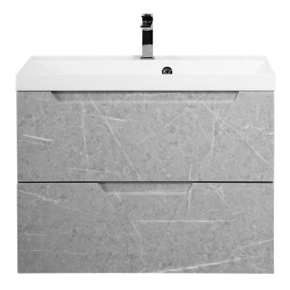 База под раковину BelBagno подвесная с двумя выкатными ящиками, Toros Bianco, 800x450x570, VITTORIA-800-2C-SO-TB-P серый