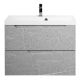 База под раковину BelBagno подвесная с двумя выкатными ящиками, Toros Bianco, 800x450x570, VITTORIA-800-2C-SO-TB-P серый