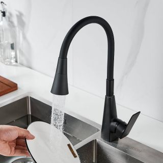 Смеситель для кухни Shevanik S543H-3 чёрный Смеситель для кухни Shevanik S543H-3 чёрный