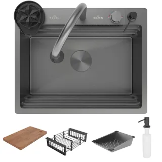 Кухонная мойка RoxenBath Stage Stage Plus 60B 560250-60B графит