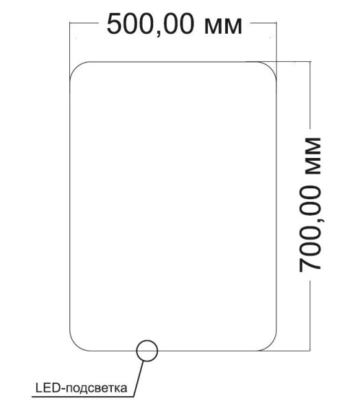 Зеркало Vincea LED VLM-3BE500 500х700 c сенсорным выключателем и диммером Зеркало Vincea LED VLM-3BE500 500х700 c сенсорным выключателем и диммером