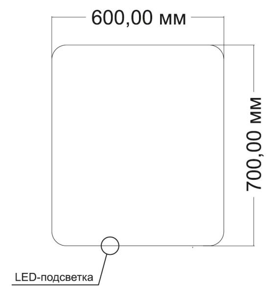 Зеркало Vincea LED VLM-3BE6007 600х700 c сенсорным выключателем и диммером Зеркало Vincea LED VLM-3BE6007 600х700 c сенсорным выключателем и диммером