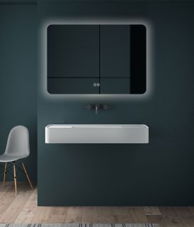 Зеркало Vincea LED VLM-3BE800-2 800×600 c сенсорным выключателем и диммером, с функцией антизапотевания Зеркало Vincea LED VLM-3BE800-2 800×600 c сенсорным выключателем и диммером, с функцией антизапотевания