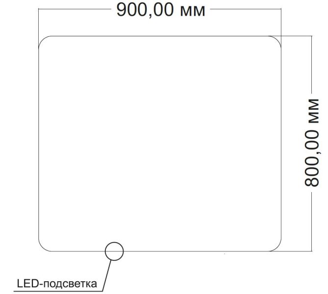 Зеркало Vincea LED VLM-3BE900-2 900х800 c сенсорным выключателем и диммером, антизапотевание Зеркало Vincea LED VLM-3BE900-2 900х800 c сенсорным выключателем и диммером, антизапотевание