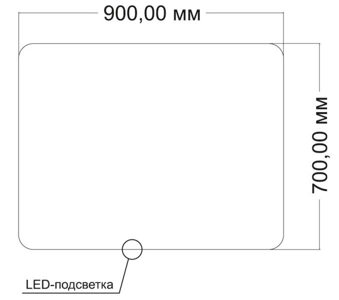 Зеркало Vincea LED VLM-3BE9007-2 900х700 c сенсорным выключателем и диммером, антизапотевание Зеркало Vincea LED VLM-3BE9007-2 900х700 c сенсорным выключателем и диммером, антизапотевание