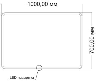Зеркало Vincea LED VLM-3VC1007-2 1000х700 c сенсорным выключателем и диммером, антизапотевание Зеркало Vincea LED VLM-3VC1007-2 1000х700 c сенсорным выключателем и диммером, антизапотевание