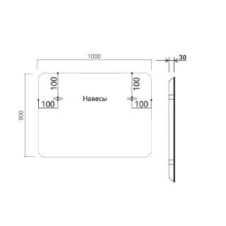 Зеркало Vincea LED VLM-3VC100B 1000×800 c сенсорным выключателем и диммером Зеркало Vincea LED VLM-3VC100B 1000×800 c сенсорным выключателем и диммером