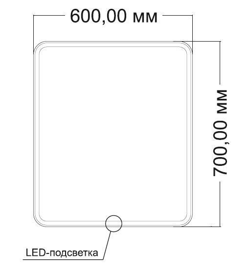 Зеркало Vincea LED VLM-3VC6007 600х700 c сенсорным выключателем и диммером Зеркало Vincea LED VLM-3VC6007 600х700 c сенсорным выключателем и диммером