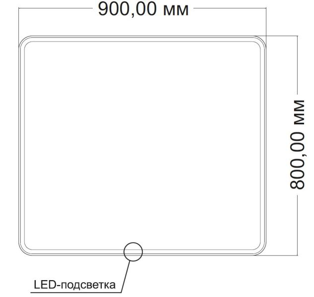 Зеркало Vincea LED VLM-3VC9008-2 900х800 c сенсорным выключателем и диммером, антизапотевание Зеркало Vincea LED VLM-3VC9008-2 900х800 c сенсорным выключателем и диммером, антизапотевание