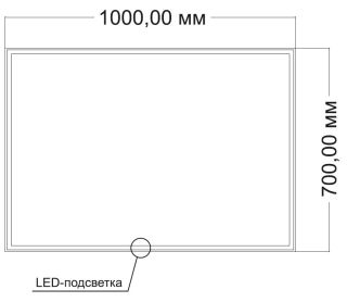 Зеркало Vincea LED VLM-3VN1007-2 1000х700 c сенсорным выключателем и диммером, антизапотевание Зеркало Vincea LED VLM-3VN1007-2 1000х700 c сенсорным выключателем и диммером, антизапотевание