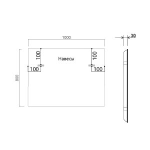 Vincea VLM-3VN100B-2 зеркало 100x80 с подсветкой