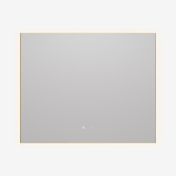 Зеркало Vincea LED VLM-4F100BG-2 1000х800 в алюминиевой раме, брашированное золото Зеркало Vincea LED VLM-4F100BG-2 1000х800 в алюминиевой раме, брашированное золото