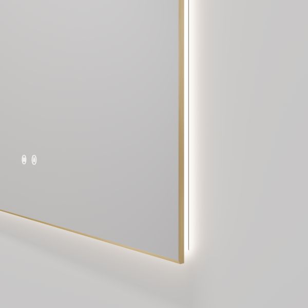 Зеркало Vincea LED VLM-4F100BG-2 1000х800 в алюминиевой раме, брашированное золото Зеркало Vincea LED VLM-4F100BG-2 1000х800 в алюминиевой раме, брашированное золото