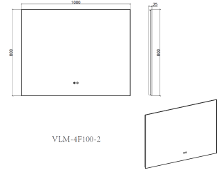 Зеркало Vincea LED VLM-4F100GM-2 1000х800 в алюминиевой раме, вороненая сталь Зеркало Vincea LED VLM-4F100GM-2 1000х800 в алюминиевой раме, вороненая сталь