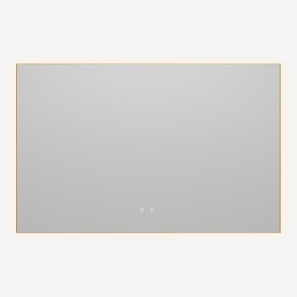 Зеркало Vincea LED VLM-4F120BG-2 1200х800 в алюминиевой раме, c сенсорным выключателем и диммером, брашированное золото Зеркало Vincea LED VLM-4F120BG-2 1200х800 в алюминиевой раме, c сенсорным выключателем и диммером, брашированное золото