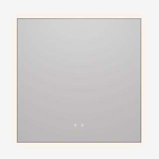 Зеркало Vincea LED VLM-4F800GM-2 800х800 в алюминиевой раме, вороненая сталь Зеркало Vincea LED VLM-4F800GM-2 800х800 в алюминиевой раме, вороненая сталь