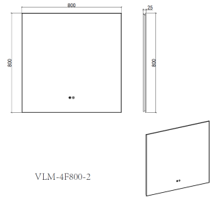 Зеркало Vincea LED VLM-4F800GM-2 800х800 в алюминиевой раме, вороненая сталь Зеркало Vincea LED VLM-4F800GM-2 800х800 в алюминиевой раме, вороненая сталь