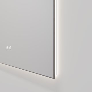 Зеркало Vincea LED VLM-4F800GM-2 800х800 в алюминиевой раме, вороненая сталь Зеркало Vincea LED VLM-4F800GM-2 800х800 в алюминиевой раме, вороненая сталь