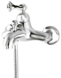 Смеситель для ванны и душа однорычажный, белый глянцевый Cezares MARGOT-VM-BLC