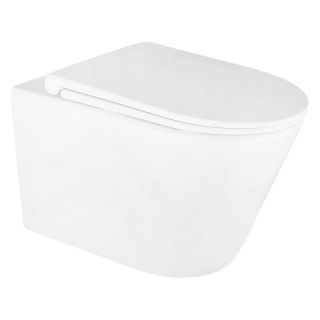 Унитаз подвесной Azario Lander AZ-2802E безободковый торнадо белый