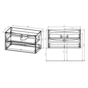 Тумба под раковину Vincea Mia VMC-2MA900RW 90 см