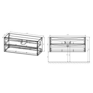 Тумба под раковину Vincea Mia VMC-2MC120BT 120 см