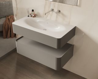 База под раковину Vincea Caprice 1000 подвесная, 1 выкатной ящик soft-close, светло-серый матовый База под раковину Vincea Caprice 1000 подвесная, 1 выкатной ящик soft-close, светло-серый матовый