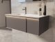 База под раковину Vincea Elise 1000 подвесная, левая, 2 выкатных ящика soft-close, серый матовый База под раковину Vincea Elise 1000 подвесная, левая, 2 выкатных ящика soft-close, серый матовый