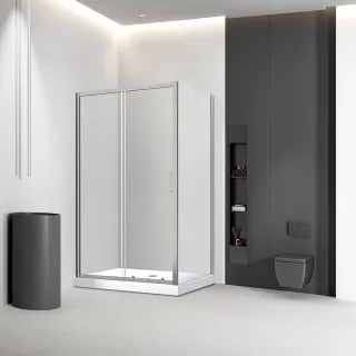Душевой уголок Veconi Rovigo RV-046BC, 1500х700х1950, черный, стекло прозрачное Душевой уголок Veconi Rovigo RV-046BC, 1500х700х1950, черный, стекло прозрачное