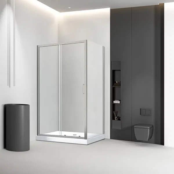 Душевой уголок Veconi Rovigo RV-046BС, 1500х1100х1950, никель брашинг, стекло прозрачное Душевой уголок Veconi Rovigo RV-046BС, 1500х1100х1950, никель брашинг, стекло прозрачное