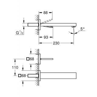 Смеситель для раковины GROHE Eurocube Joy 19998000 хром Смеситель для раковины GROHE Eurocube Joy 19998000 хром